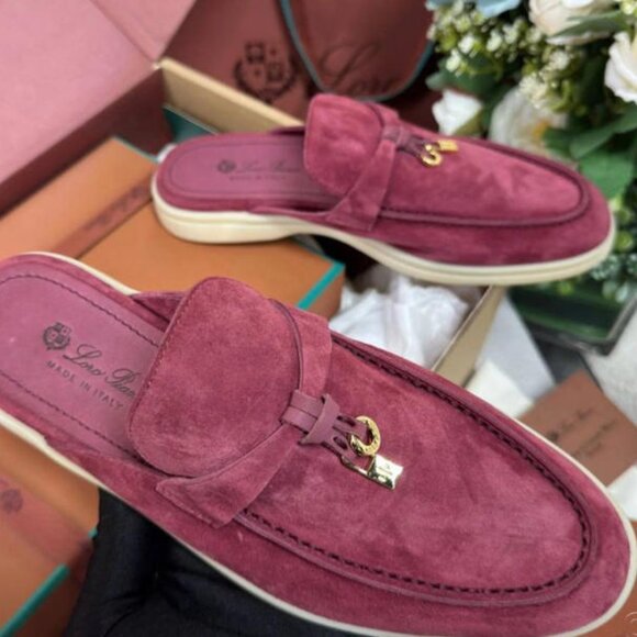 LORO PIANA WOMEN'S CHARMS WALK BABOUCHE LOAFERS - Picture 2 of 3